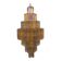 Murano Glass Amber and Violet Tronco Chandelier
