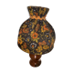 Authentic 1970 Flower Power bedside lamp – Turned wood