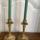 Pair of gilded bronze candlesticks
