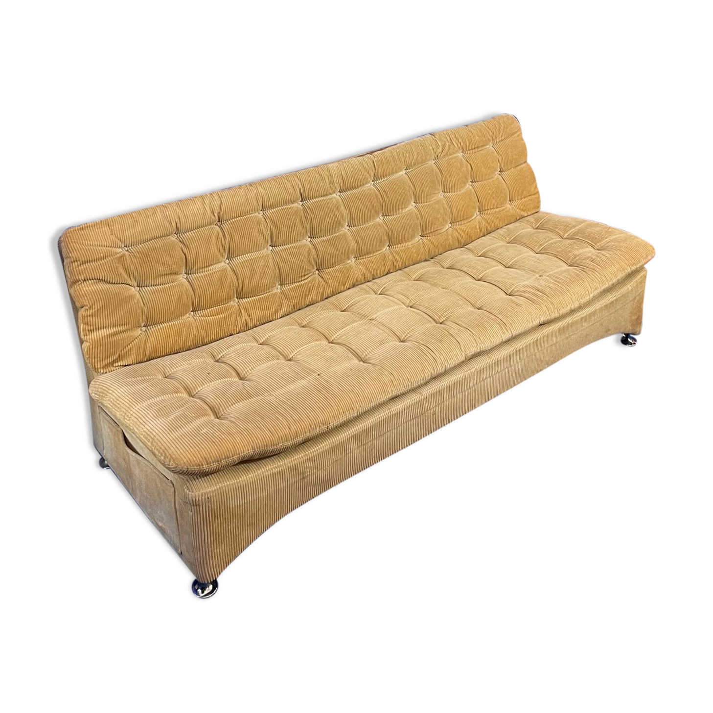 Vintage sofa from the 70s in corduroy