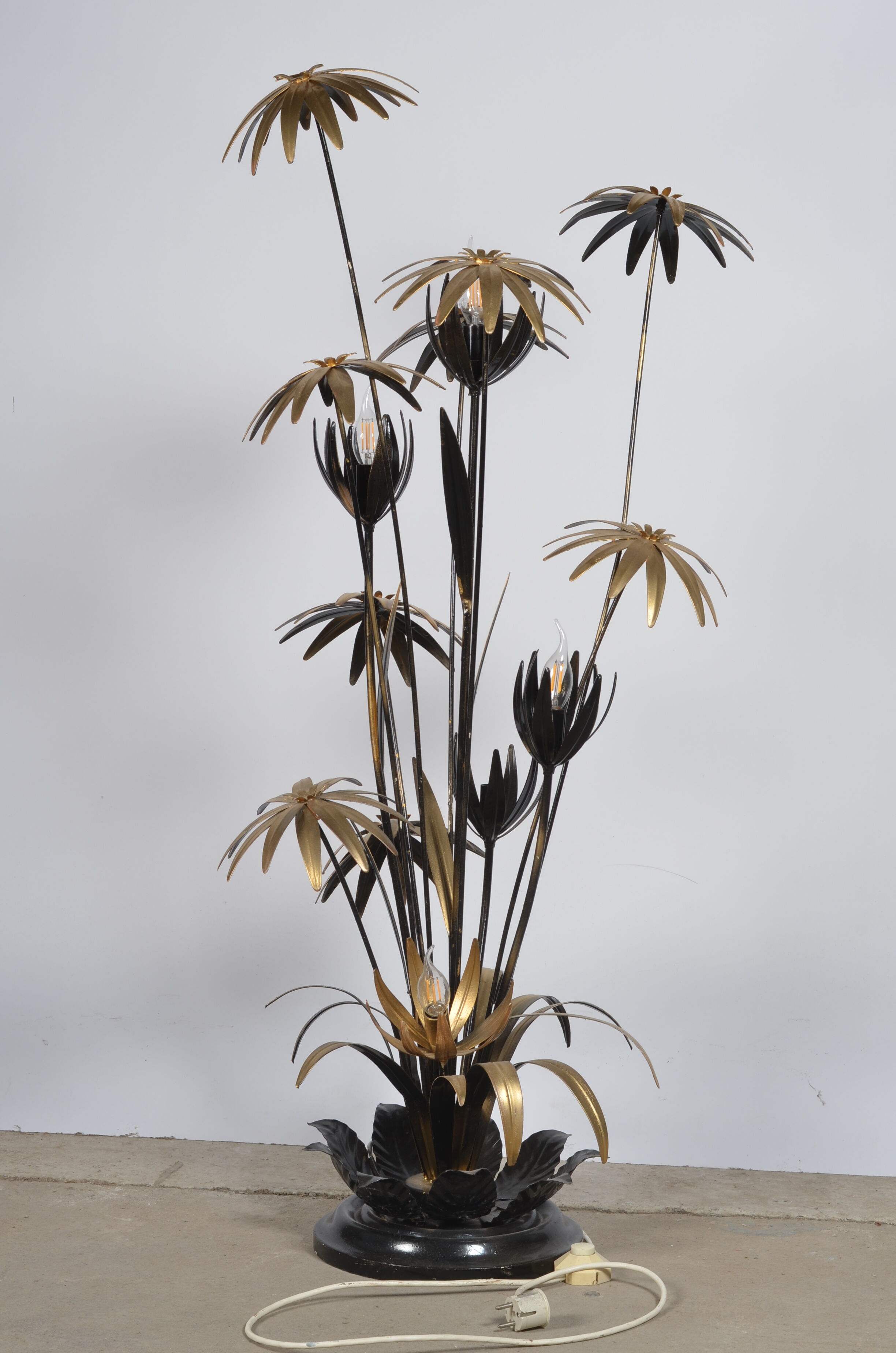 Lampadaire floral Hans Kogl pour Jansen 1970