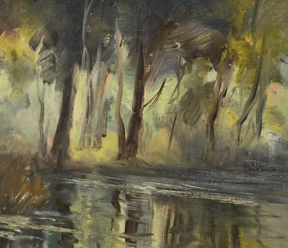 Large Painting “The Mill”, signed Reney – Part 1 of the 20th century