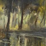 Large Painting “The Mill”, signed Reney – Part 1 of the 20th century