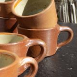 Set of 8 stoneware coffee cups