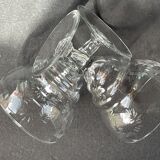 6 water glasses – guilloche blown crystal