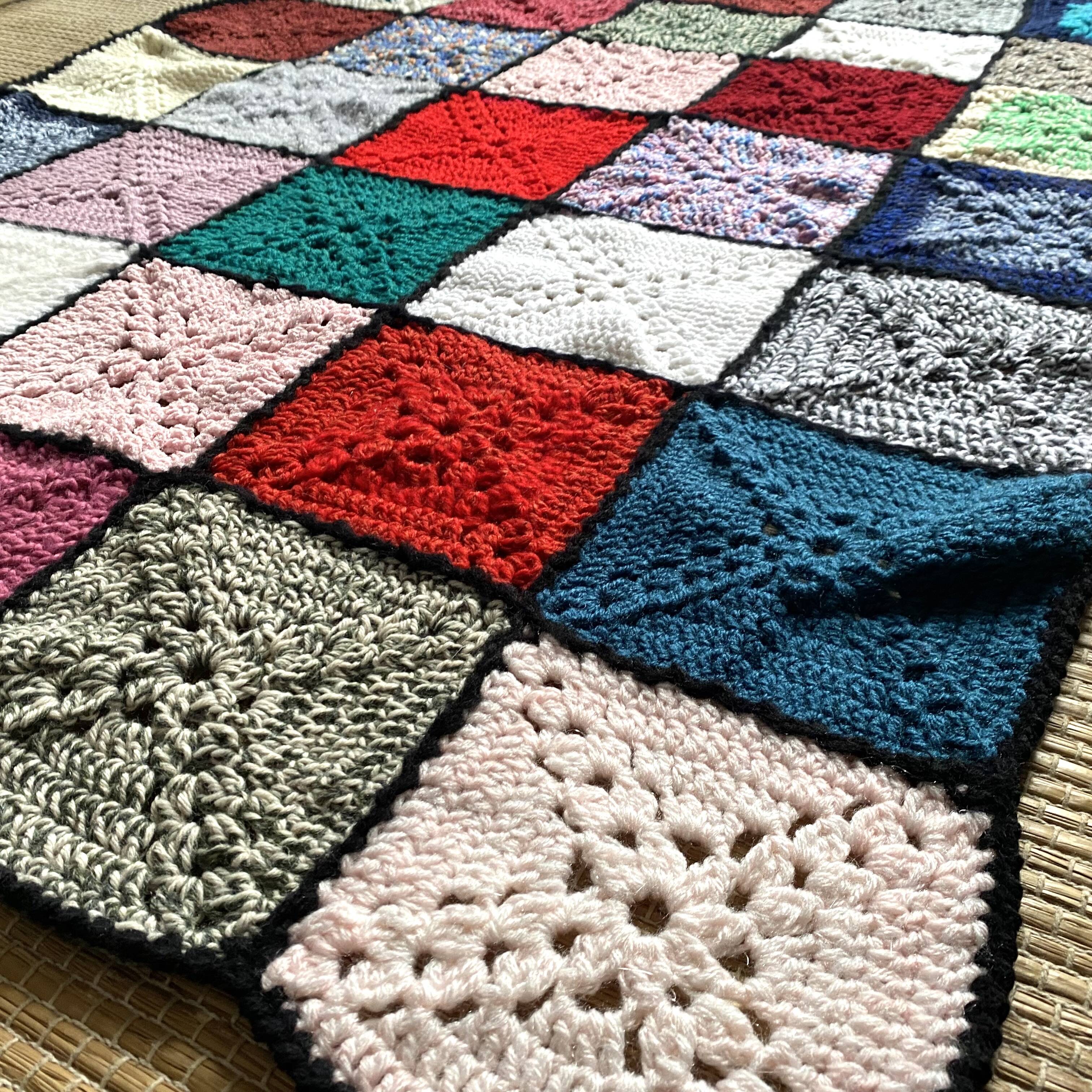 Plaid granny crochet