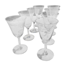 Set de 9 verres à pied en cristal années 1930