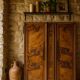 Pair of 19th-century walnut doors with walnut burl