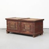 Antique Folk Art Painted bridal chest 1854