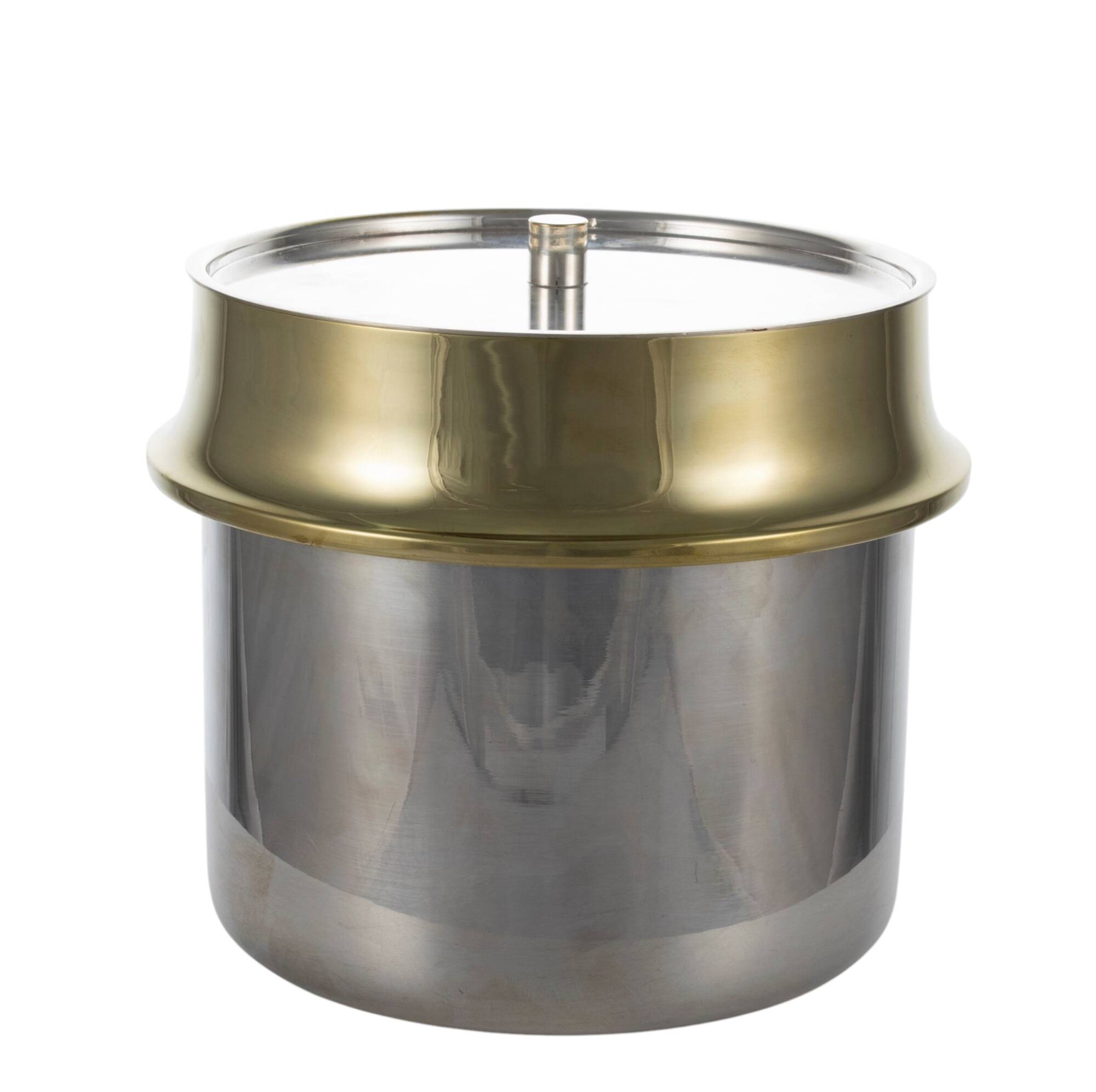 Hollywood regency gold Ice Bucket, Italy ca. 1980s