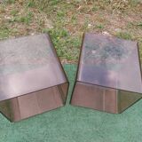 Plexiglas bedside tables
