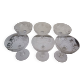 6 Saint Louis Massenet crystal cups