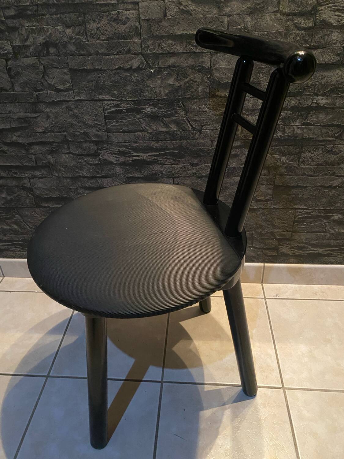 Postmodern chair in Italian Memphis design.