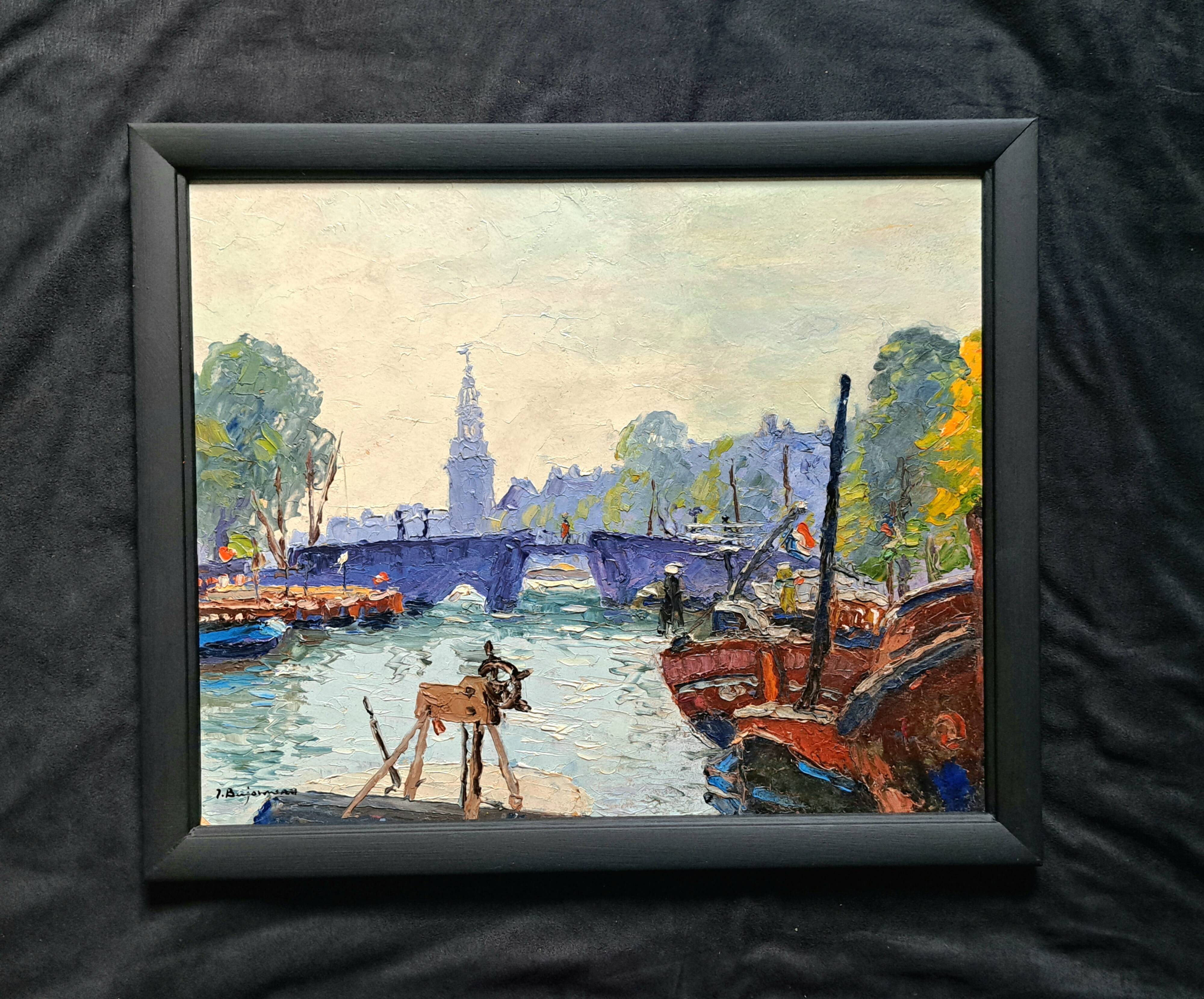 Impressionist painting - pair of oil on cardboard signed by Jehann Berjonneau.