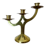 Modernist brass candle holder from the 70s