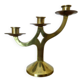 Modernist brass candle holder from the 70s
