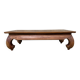 Large solid teak opium coffee table, elephant legs
