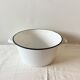 Large vintage basin in white enameled sheet metal