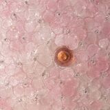 Charming Large Size Murano Ceiling Light Pink Flower by Seguso for Venini,