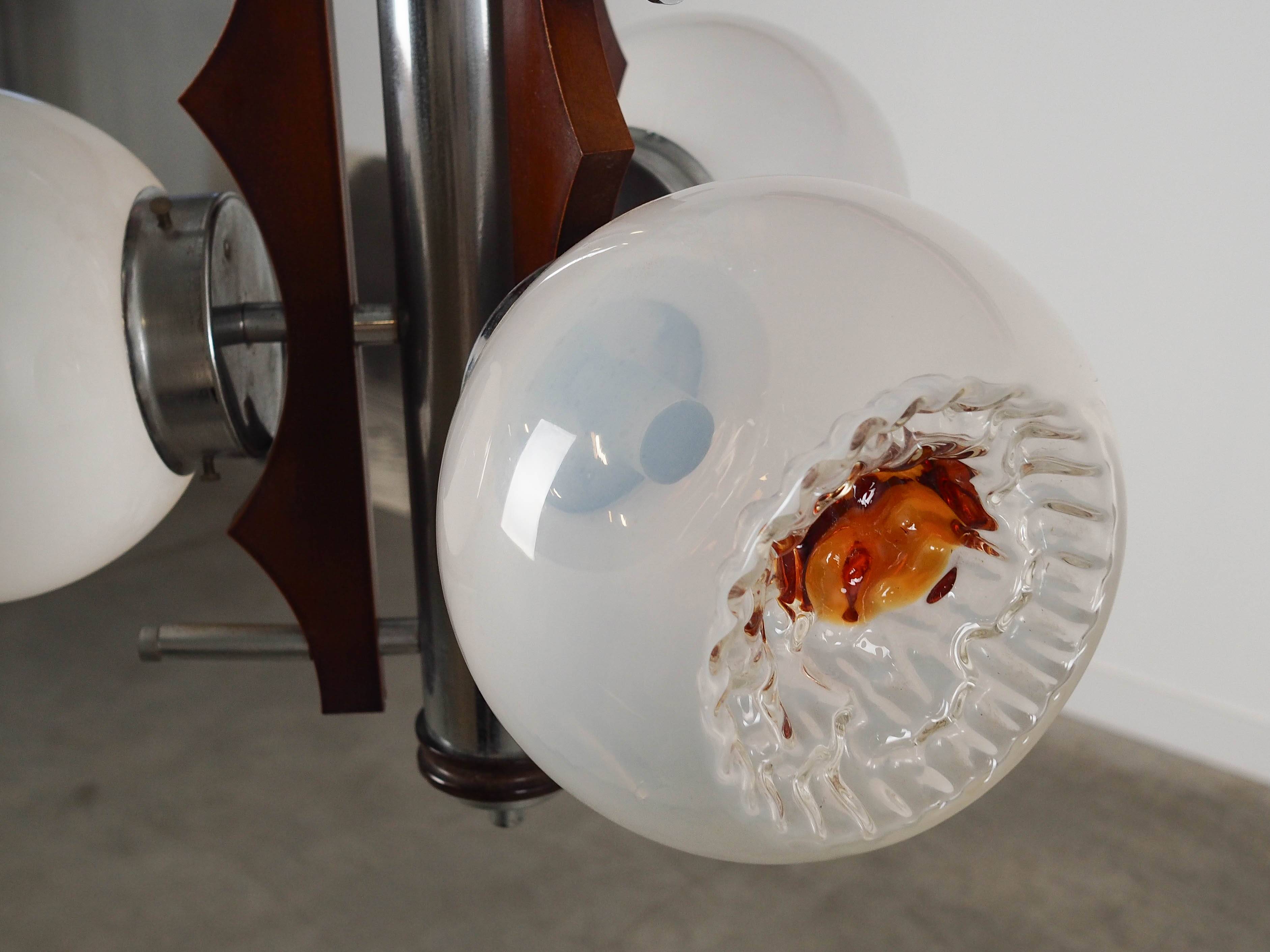 Pendant lamp, Murano glass, Italian design, 1970s, production: Italy