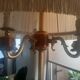 Vintage bronze lampshade floor lamp