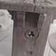Brutalist monastic stool in solid oak