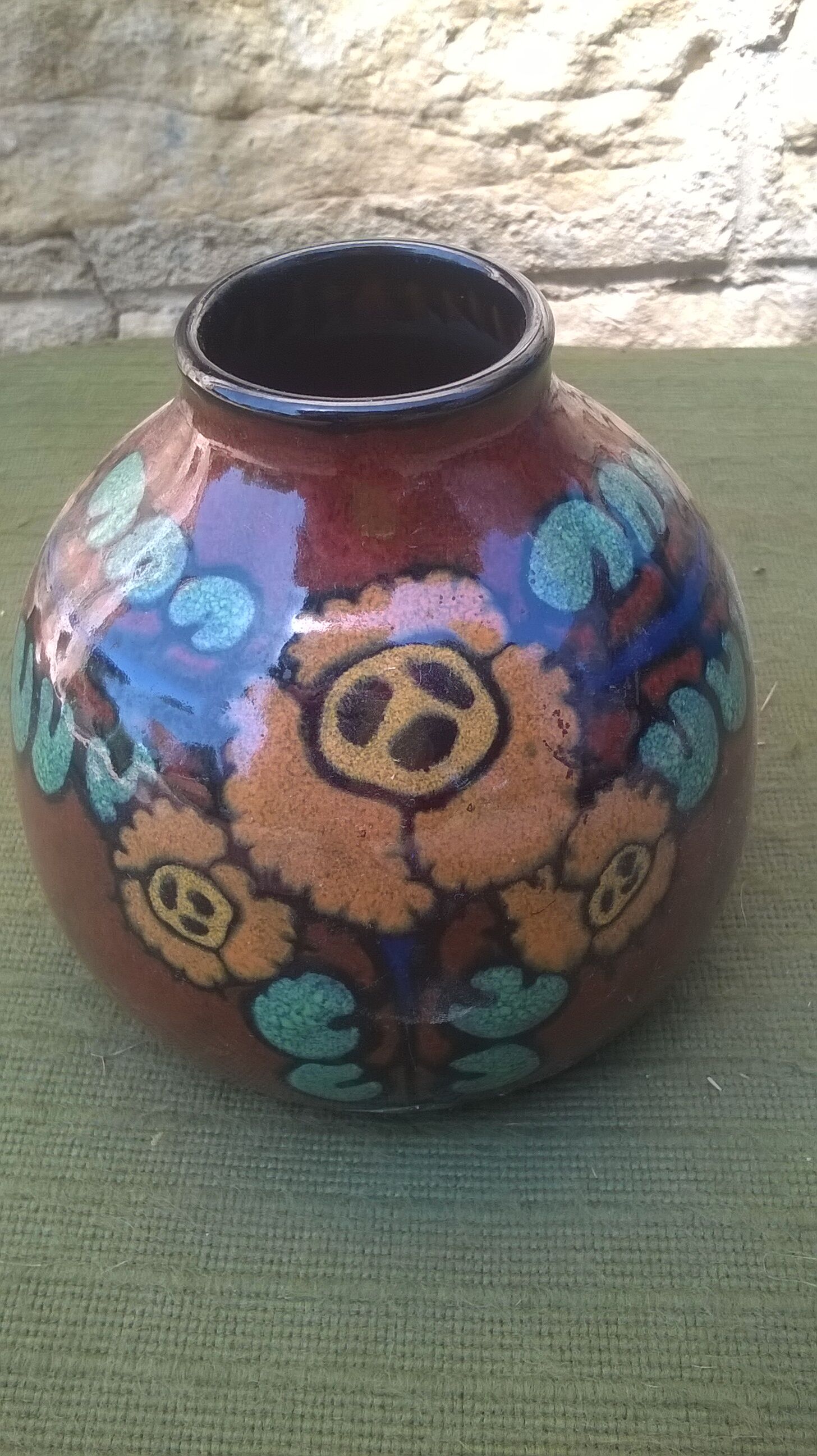 Small vintage ball vase