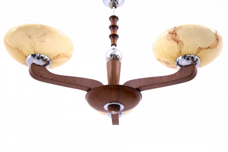 Art Deco chandelier, Poland, 1950s.