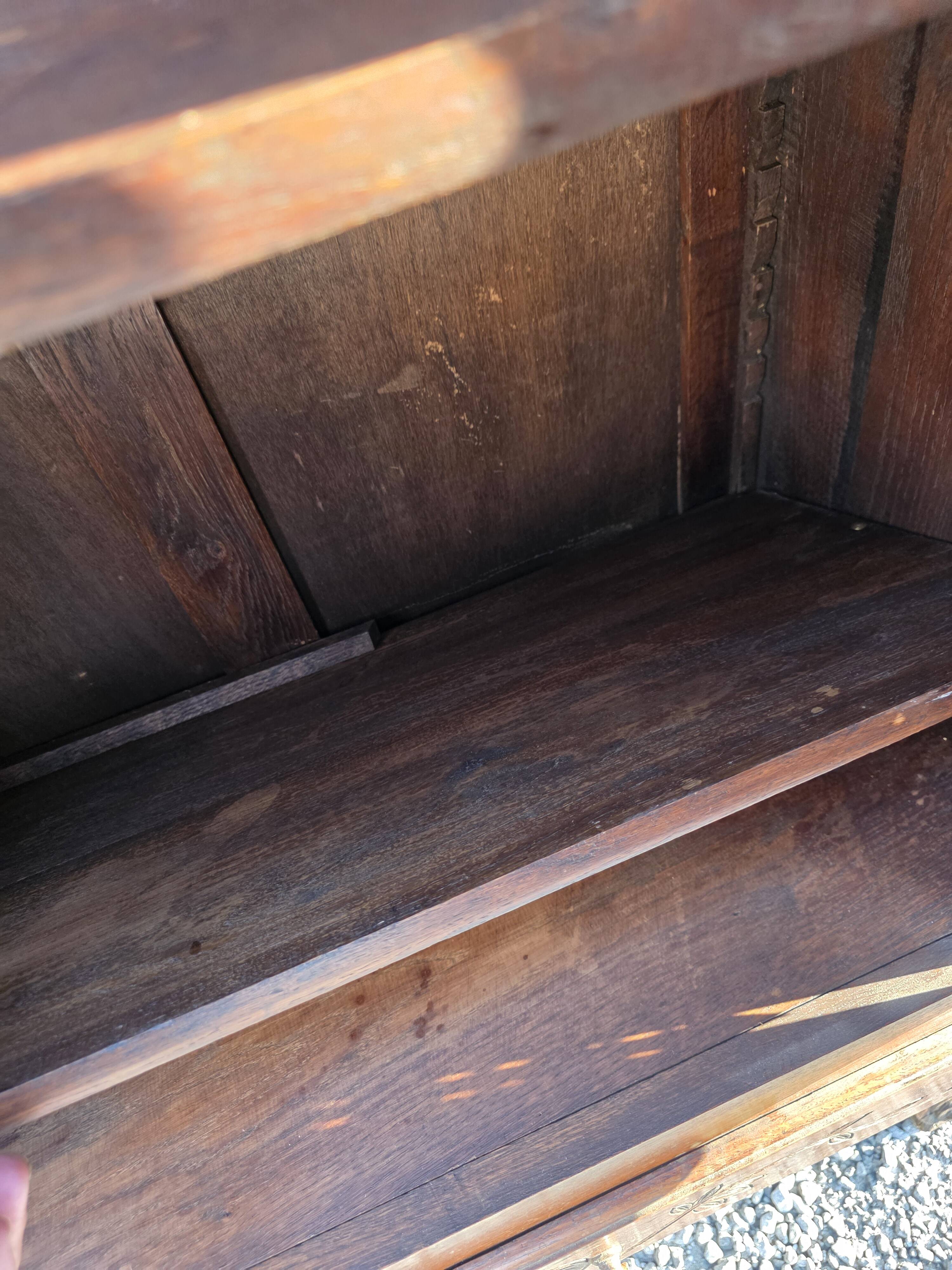 Louis XV style bonnetière in solid oak