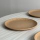 Set of 4 vintage speckled stoneware plates