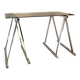 Smoked glass and chrome metal desk by Milo Baughman for Rochebobois