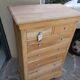 Louis Philippe chest of drawers with 7 drawers in raw wood