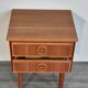 Danish beside tables in teck 2 drawers, scandinavian 1960