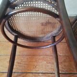 Old curved wooden bistro chairs