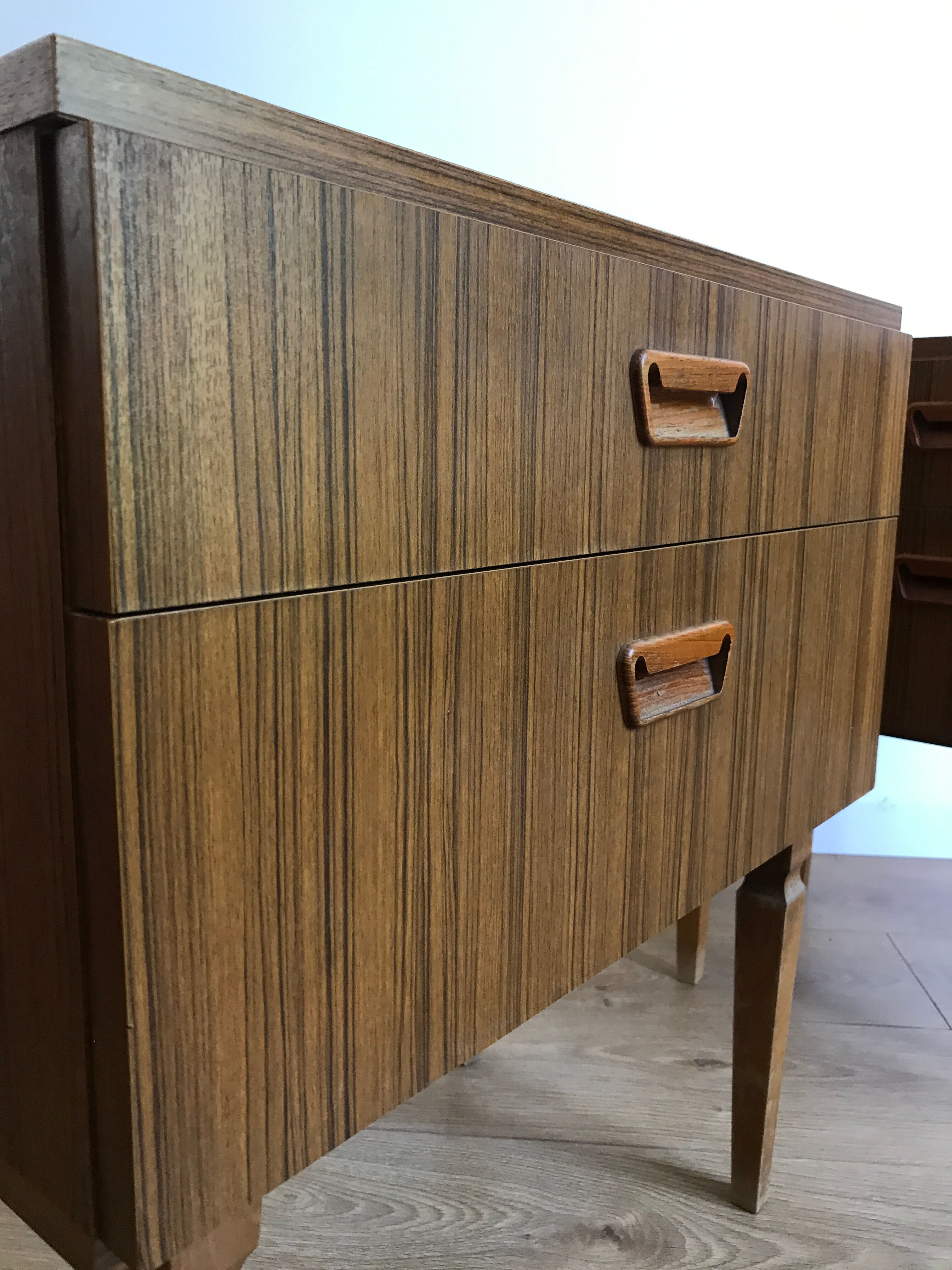 Pair of vintage bedside tables scandinavian style