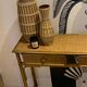 Console rotin vintage