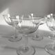 Set of 8 chiseled crystal champagne glasses