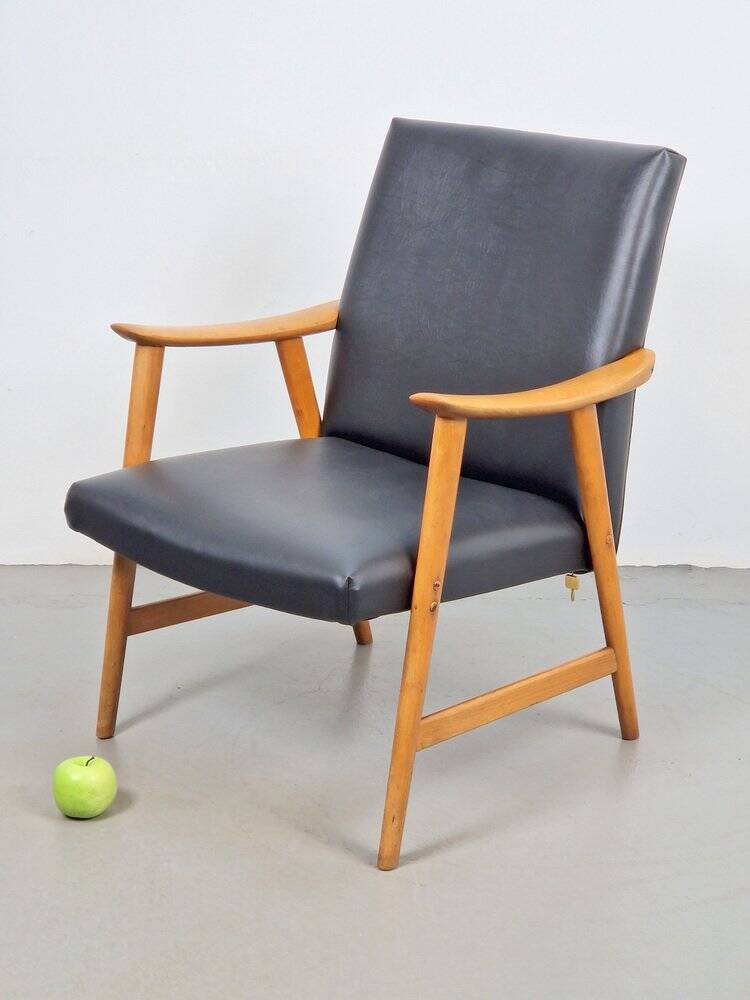 Vintage Beech Armchair from De Ster Gelderland, 1960s