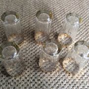 Series of 6 vintage glasses