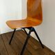 Set of 4 Pagholz Galvanitas chairs in light wood.