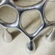 Vintage aluminium cast iron candlestick