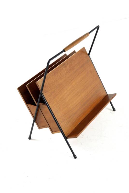 Magazine rack wood + metal
