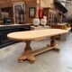 Oval table in solid oak