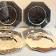 6 Vintage Silver-Plated Metal Plates and Dishes