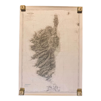 Nautical chart island of corsica corsica recorded germain- hatt bouillet 1884_1891 maritime chart ed 1952