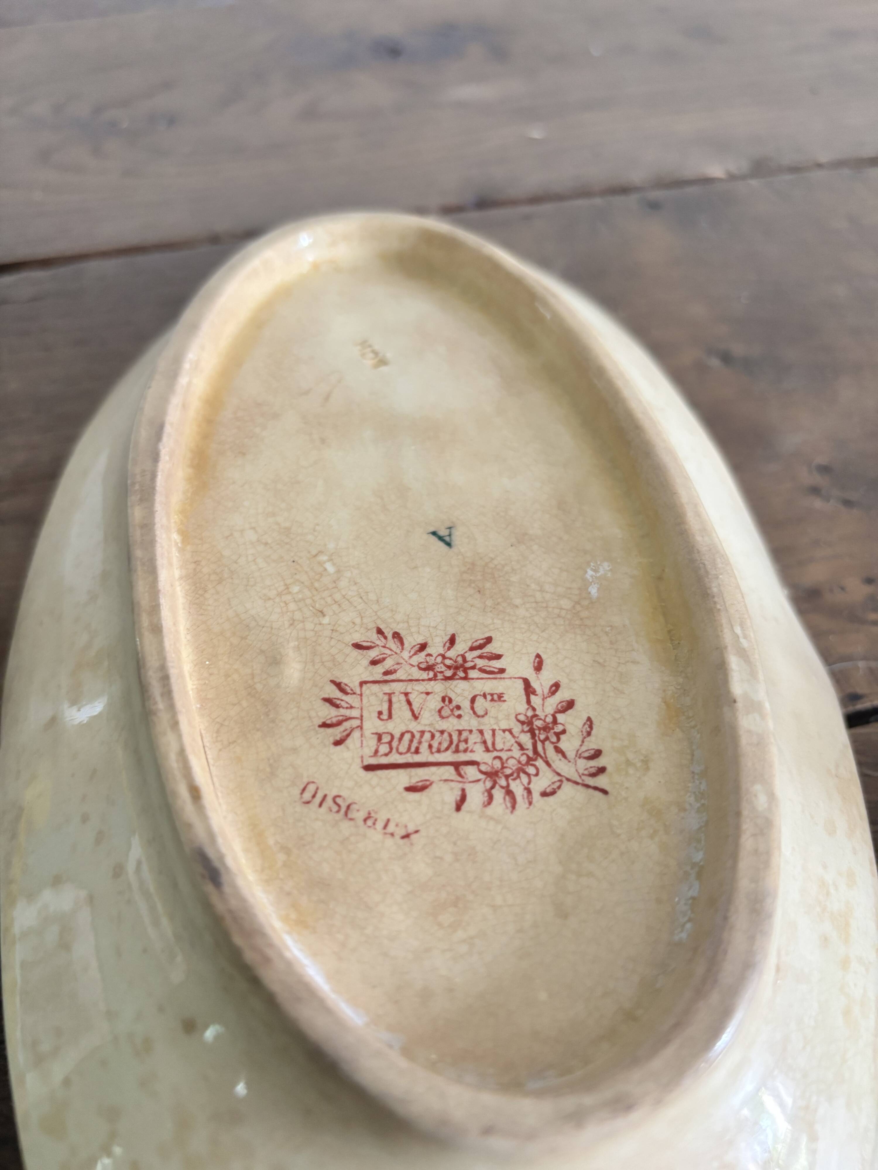 Old Ravier Jules Vieillard Bordeaux – Bird Service – 19th century