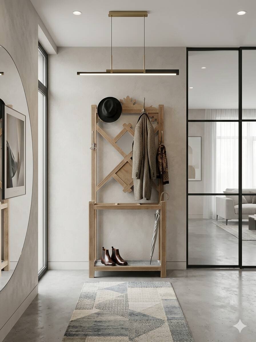 Art Deco entrance hall wardrobe