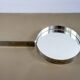 Xavier Feal brushed steel round mirror, 1970s