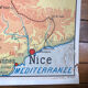 Ancienne affiche carte scolaire -Alpes/ Ouest bassin parisien
