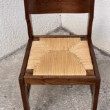 Mulched chairs in vintage solid elm 1960